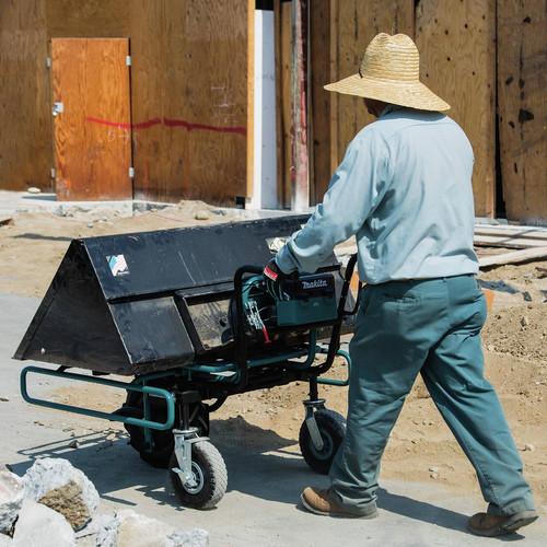 Makita 18V X2 LXT Brushless Cordless Power-Assisted Hand Truck-Wheelbarrow Kit with Flat Bed (5.0Ah) - XUC01PTX2 - Image 8