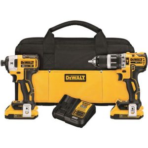 DEWALT 20V MAX XR 2.0 Ah Cordless Lithium-Ion Brushless Hammer Drill & Impact Driver Combo Kit - DCK287D2