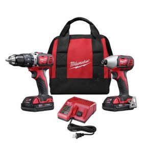Milwaukee 2697-22CT M18 Lithium-Ion 1/2 in. Compact Hammer Drill and Impact Driver Combo Kit