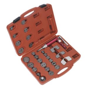 VS0286 Sealey Air Operated Brake Piston Wind-Back Tool Kit 29-Piece