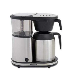 Bonavita Connoisseur 8-Cup One-Touch Coffee Maker Featuring Hanging Filter Basket and Thermal Carafe, BV1901TS, Stainless Steel, Chrome