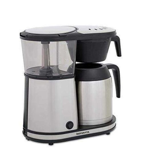 Bonavita Connoisseur 8-Cup One-Touch Coffee Maker Featuring Hanging Filter Basket and Thermal Carafe, BV1901TS, Stainless Steel, Chrome - Image 7