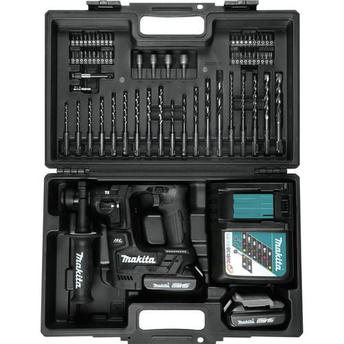 Makita 18V LXT Lithium-Ion Sub-Compact Brushless 11-16 in. Rotary Hammer Kit, accepts SDS-PLUS bits, 65-Piece. Accessory Set - XRH06RBX - Image 6