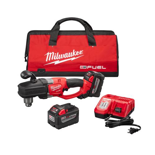 Milwaukee 2707-22HD M18 FUEL HOLE HAWG Lithium-Ion 1/2 in. Cordless Right Angle Drill Kit (9 Ah)