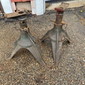 Vintage Wever Cast Iron Jack Stands Steam Punk. Very Early. Ford Model T