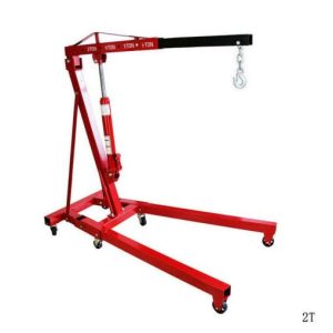 2 Ton Professional Folding Crane Small Movable Hydraulic Crane Hoist Lift