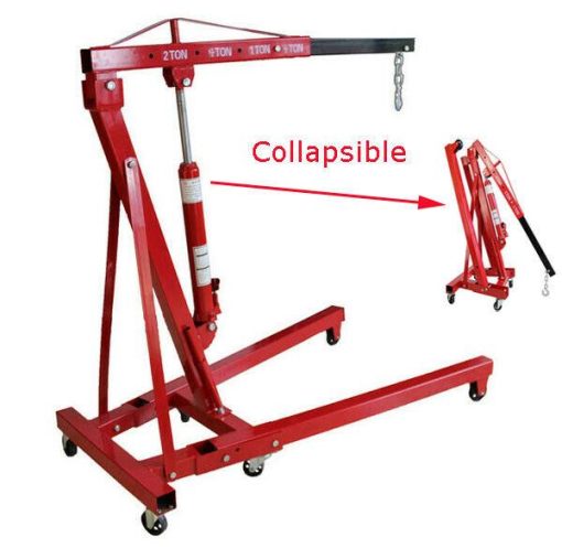 INTSUPERMAI Movable Folding Hydraulic Crane 2 Tons Heavy Duty Engine Crane USA