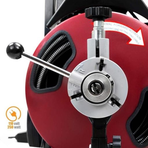 Commercial SEWER SNAKE drain cleaner auger 50 ft long 1/2∩∩ with 4 different heads - Image 3