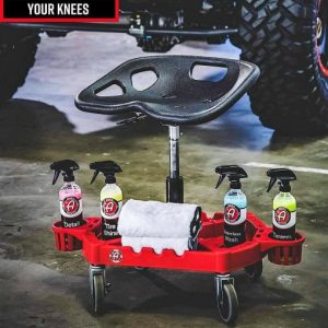 Mechanics Rolling Seat Stool Car Detailing Chair Shop Garage Organizer Tool Tray