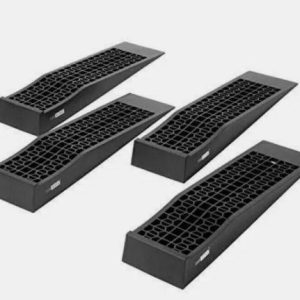 VIVOHOME Car Service Ramps Low Profile Plastic 6 Ton Race Truck Ramps for Oil Ch