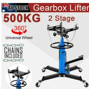 1100LBS 2 Stage Hydraulic Transmission Jack with 360°Swivel Wheels Lift Hoist
