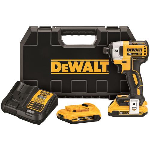 DEWALT 20V MAX XR 2.0 Ah Cordless Lithium-Ion 1/4 in. Brushless Impact Driver Kit - DCF887D2