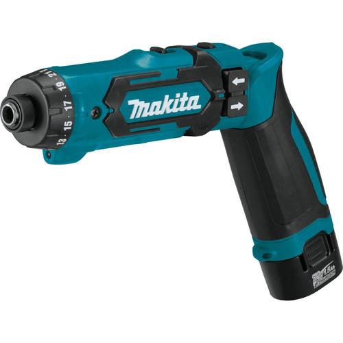 Makita 7.2V Lithium-Ion 1/4 in. Cordless Hex Drill Driver Kit with Auto-Stop Clutch (1.5 Ah) - DF012DSE - Image 2