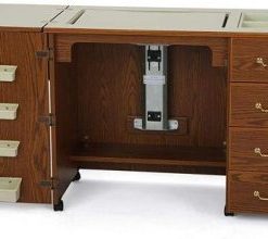 353 Norma Jean Sewing Cabinet for Sturdy Sewing, Cutting, Quilting, and Crafting with Storage and Airlift, Black Finish - Image 2