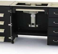 353 Norma Jean Sewing Cabinet for Sturdy Sewing, Cutting, Quilting, and Crafting with Storage and Airlift, Black Finish - Image 3