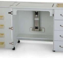 353 Norma Jean Sewing Cabinet for Sturdy Sewing, Cutting, Quilting, and Crafting with Storage and Airlift, Black Finish - Image 7