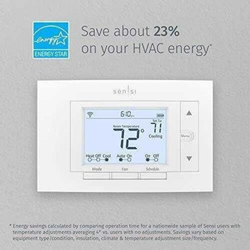 Emerson Sensi Wi-Fi Smart Thermostat for Smart Home, DIY, Works With Alexa, Energy Star Certified, ST55 - Image 7