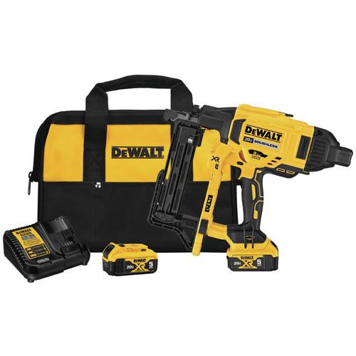 DEWALT 20V MAX XR 9GA Fencing Stapler Kit with (2) 5 Ah Li-Ion Batteries - DCFS950P2