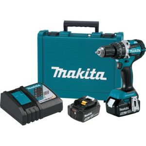 Makita 18V LXT Lithium-Ion Compact Brushless 1/2 in. Cordless Hammer Drill Driver Kit (5 Ah) - XPH12T