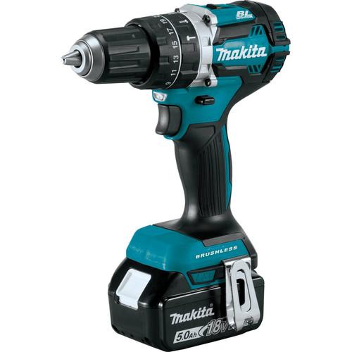Makita 18V LXT Lithium-Ion Compact Brushless 1/2 in. Cordless Hammer Drill Driver Kit (5 Ah) - XPH12T - Image 2