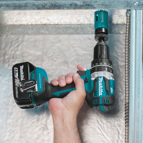 Makita 18V LXT Lithium-Ion Compact Brushless 1/2 in. Cordless Hammer Drill Driver Kit (5 Ah) - XPH12T - Image 6