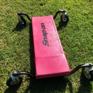 Snap On Flat Heavy Duty Creeper JCPW40B Solid rubber wheels Red Vinyl