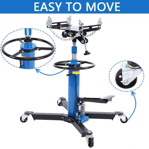 2 Stage 1100Lbs Hydraulic Transmission Jack with 360°Swivel Wheels Lift Hoist - Image 4
