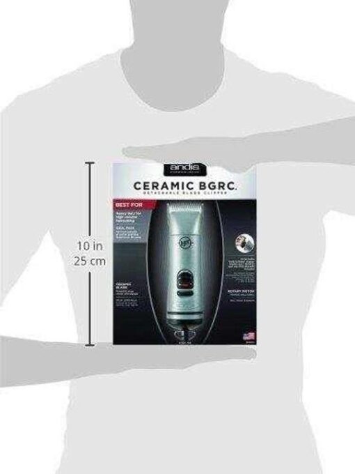 63965 Ceramic BGRC Hair Clipper with Detachable Blade, Silver - Image 5