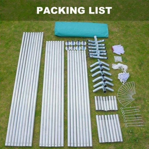 10 x 20 ‘ Heavy Duty Carport Car Canopy Garage Shelter Party Tent, Adjustable Height from 6ft to 7.5ft, Green - Image 6