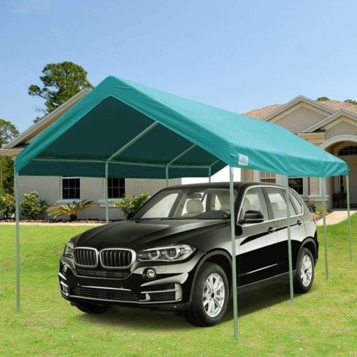 10 x 20 ‘ Heavy Duty Carport Car Canopy Garage Shelter Party Tent, Adjustable Height from 6ft to 7.5ft, Green - Image 7