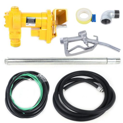 20GPM Gasoline Fuel Transfer Pump with Nozzle Kit 12V DC For Gas Diesel Kerosene - Image 3