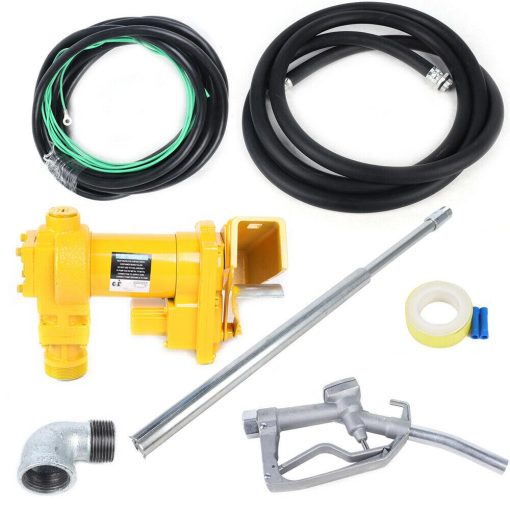 20GPM Gasoline Fuel Transfer Pump with Nozzle Kit 12V DC For Gas Diesel Kerosene - Image 4