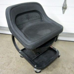 Snap-on Bucket Seat Creeper Roller Chair with Drawer JCW85BB Black Made in USA