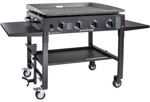 Blackstone 1554 Station-4-burner-Propane Fueled-Restaurant Grade-Professional 36 inch Outdoor Flat Top Gas Griddle Station-4-bur, 36∩ – 4 Burner, Grill