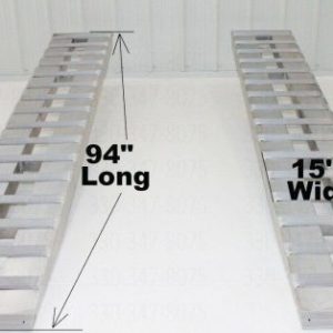 94" X 15" 6000_LBS ALUMINUM TRAILER RAMPS_8_Car_Auto_96_Hauler_Truck Hook end ~