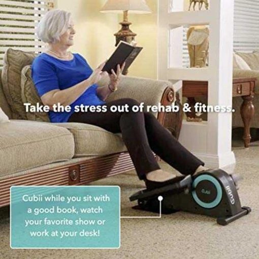 Cubii JR1 Seated Under Desk Elliptical Machine for Home Workout, Mini Elliptical, Desk Bike Pedal Exerciser, Whisper Quiet, Under Desk Pedal Exerciser with Adjustable Resistance & LCD Display – Aqua - Image 3