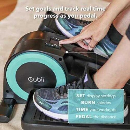 Cubii JR1 Seated Under Desk Elliptical Machine for Home Workout, Mini Elliptical, Desk Bike Pedal Exerciser, Whisper Quiet, Under Desk Pedal Exerciser with Adjustable Resistance & LCD Display – Aqua - Image 5