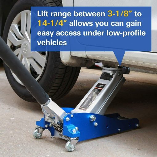 1.5 Ton Low Profile Hydraulic Aluminum Racing Floor Jack Rapid Pump Lift Car - Image 2