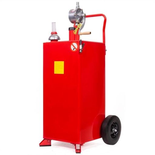 Pro 30 Gallon Gas Fuel Diesel Caddy Transfer Tank Container with Rotary Pump Auto - Image 2