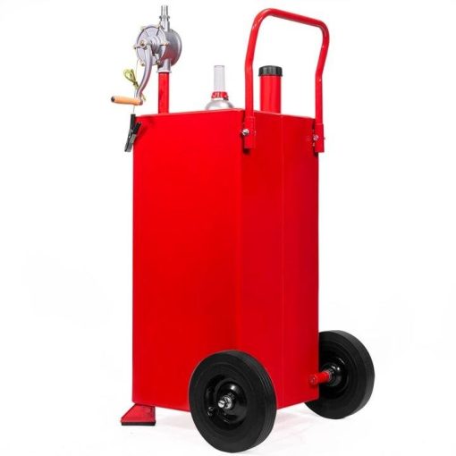 Pro 30 Gallon Gas Fuel Diesel Caddy Transfer Tank Container with Rotary Pump Auto - Image 3