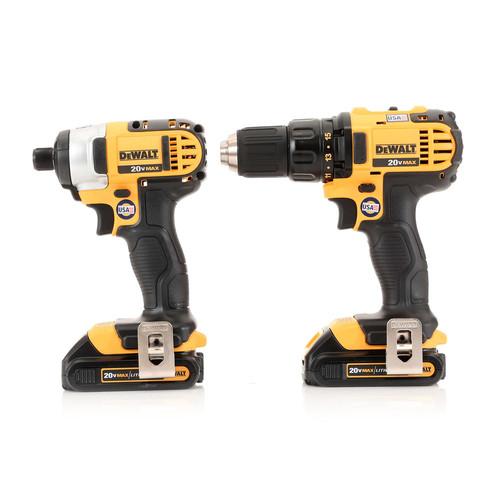 Factory Reconditioned DEWALT 20V MAX 1.5 Ah Cordless Lithium-Ion 1/2 in. Compact Drill Driver and Impact Driver Combo Kit - DCK280C2R - Image 2
