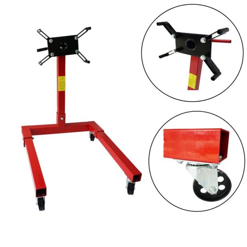 80041 Engine Stand 1250LBS Capacity 360 Degree Head Motor Stand Tools in Red - Image 2