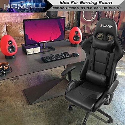 Homall Gaming Chair Office Chair High Back Computer Chair PU Leather Desk Chair PC Racing Executive Ergonomic Adjustable Swivel Task Chair - Image 8