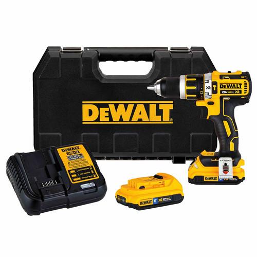 Factory Reconditioned DEWALT 20V MAX XR Lithium-Ion Brushless Compact 2-Speed 1/2 in. Corded Hammer Drill Kit with Tool Connect (2 Ah) - DCD795D2BTR