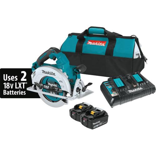 Makita 18V X2 LXT Lithium-Ion (36V) 5.0 Ah Brushless Cordless 7-1/4 in. Circular Saw Kit - XSH06PT