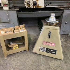 Vtg MICRO PRECISION WHEEL BALANCER gas station tire machine WheelWeighs Cabinet