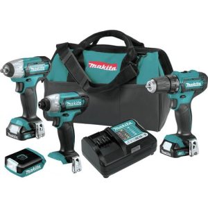 Makita 12V max CXT 1.5 Ah Lithium-Ion 4-Piece Combo Kit - CT411