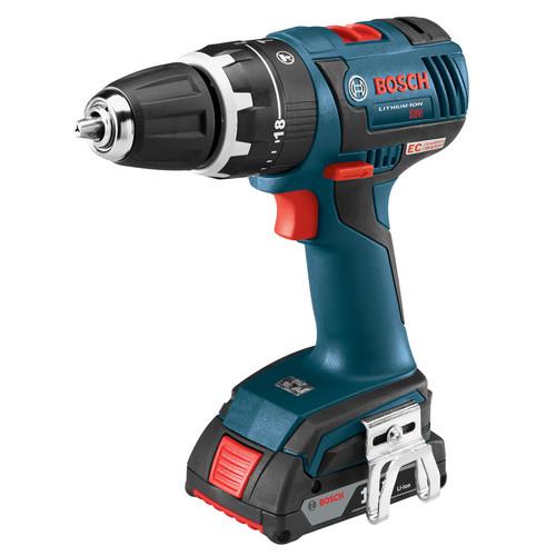 Factory Reconditioned Bosch 18V Lithium-Ion Brushless Compact Tough 1/2 in. Cordless Hammer Drill Driver Kit (2 Ah) - HDS182-02-RT - Image 2