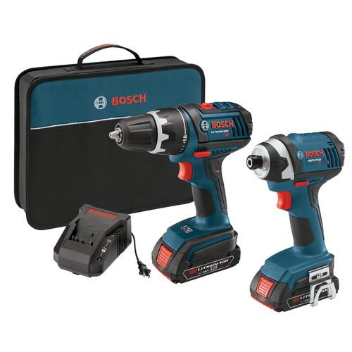 Factory Reconditioned Bosch 18V Lithium-Ion 1/2 in. Drill Driver and Impact Driver Combo Kit - CLPK234-181-RT
