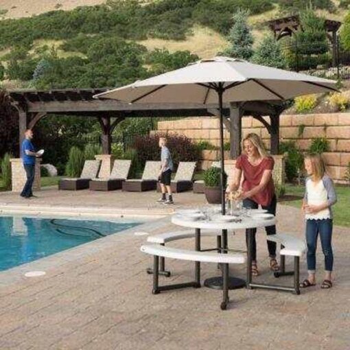 44-Inch Round Picnic Table 169 - Image 13